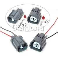 1 Juego de piezas de 2 vías 6181-0070 montaje de CA bocina de coche conectores de acoplamiento macho hembra toma de cable de altavoz automático para Honda 6189-0129