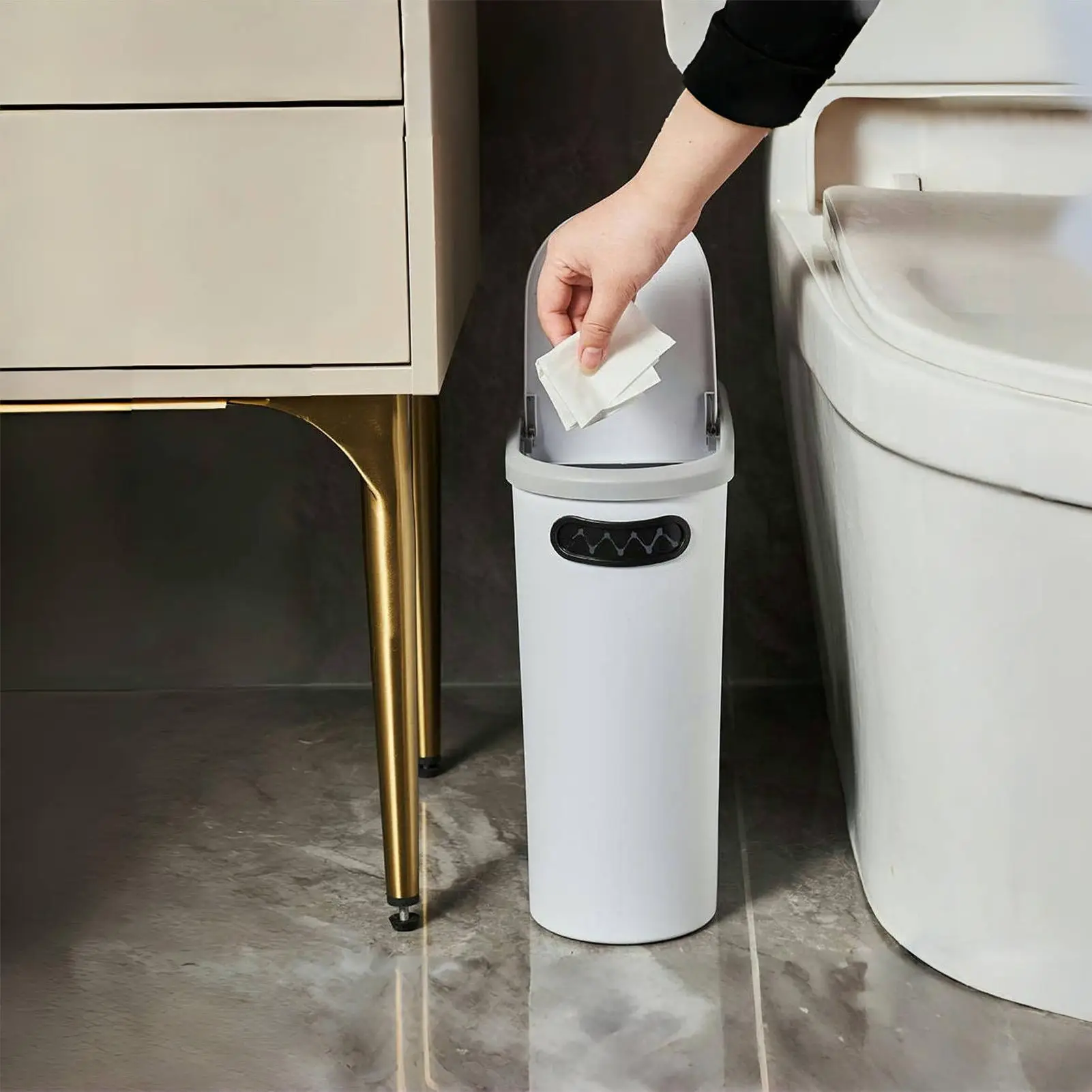 

Мусорный бак 10л, кухонный мусорный бак, корзина для мусора с верхней крышкой, мусорная корзина для дома, раковина, рабочее место, ванная комната, квартира