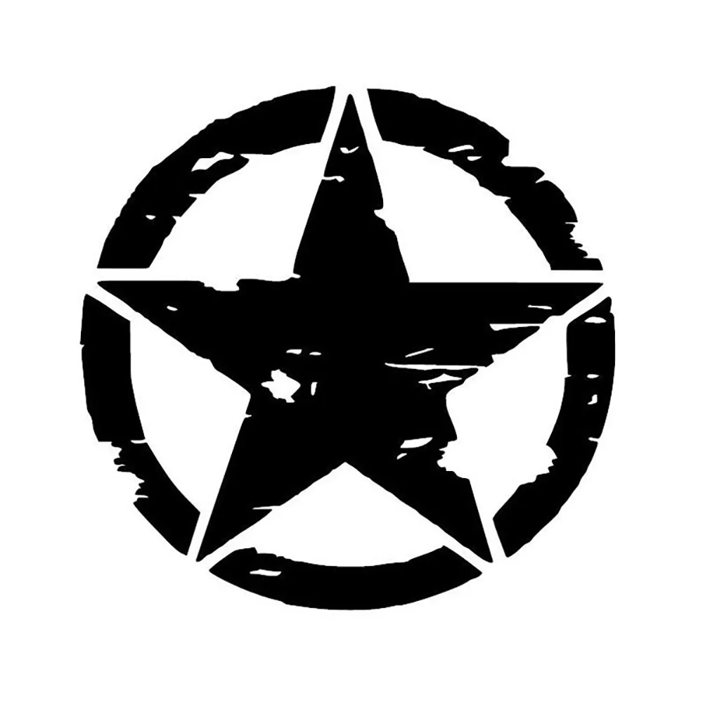 Autoaufkleber Pentagramm Wasserdicht und Sonnenschutz Persönlichkeits-Interessanter Aufkleber Militär-Armee-Stern Motorhaubenaufkleber Auto-Zubehör – Detail 9