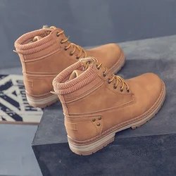 Spring/Autumn  new women boots Riding, Equestrian Ankle  boots Low (1cm-3cm) platform boots Lace-Up plus size