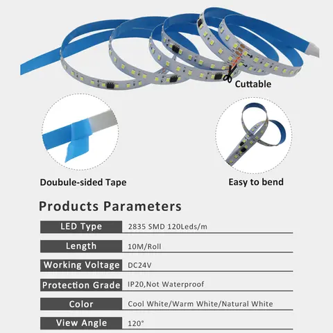 WS2811 2835SMD 24V DC Rinnande Vatten LED-remsa Flödande Ljus Trådlös Kontroller Flexibel Lampband 120 LEDs/M IP30 10M 15M Kit 8 best sales ws2811-styrenhet - №1