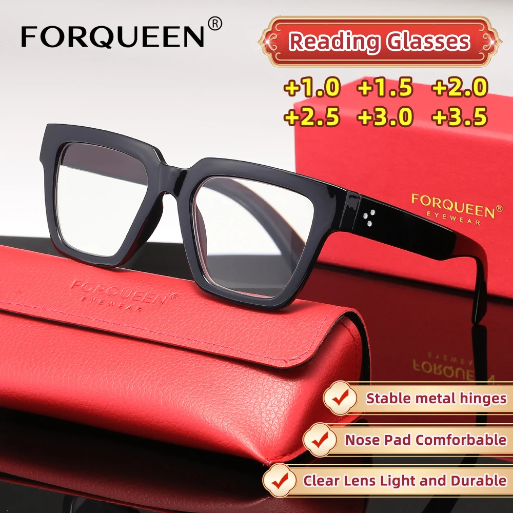 

Reading Glasses Classic Large Frame For Men Women Presbyopia Glasses Reader +1.0+1.5+2.0+2.5+3.0+3.5