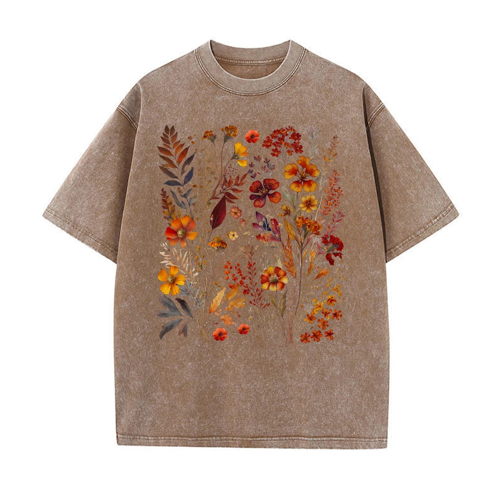 

Винтажная рубашка Cottagecore Goblincore с цветочным принтом, футболка унисекс, 100% хлопок, стираная зеленая футболка с принтом ведьмы и сада, уличная одежда Y2K