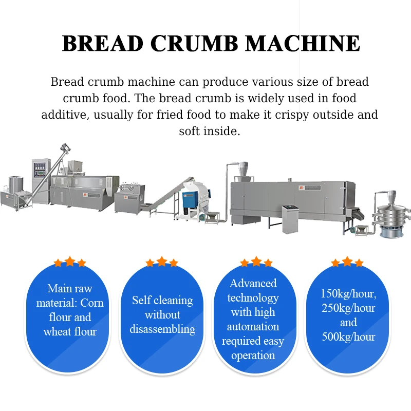 Factory Price Modern Design Bread Crumb Bread Crumbs Making Machine Making Processing Line Plant Price