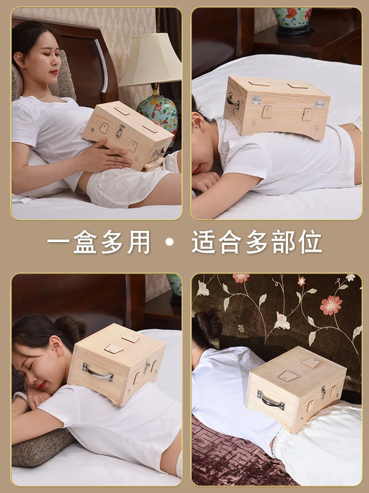 Moxibustion Box Wooden Box Belly Waist Carry-on Acupuncture