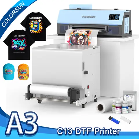 Colorsun A3 DTF Printer For Epson XP600 DTF Printer Machine Direct to Film Impresora A3 DTF Printer For T-Shirt Hoodies Bag