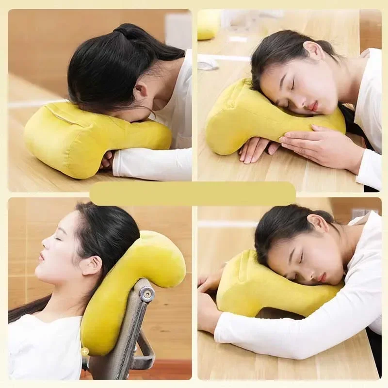 Cushion Headrest Travel Neck Protection Pillow 1pc Office Table School Desk Face Down Pillows Cute Nap Sleeping Pillow Chair