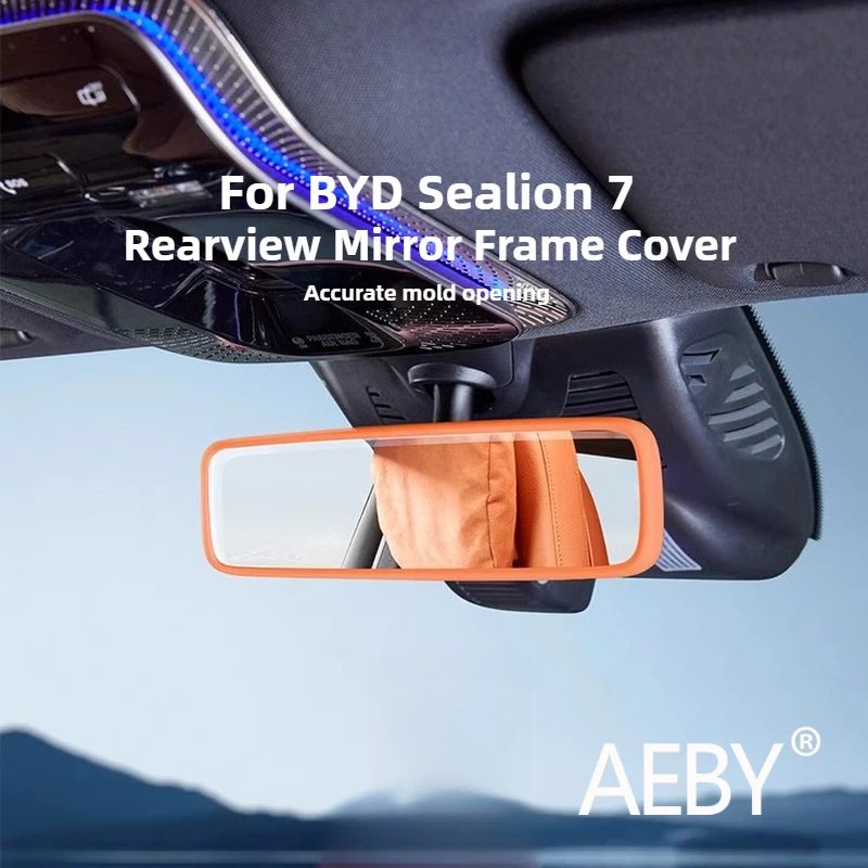 

AEBY для BYD Sealion 7 2024, крышка зеркала заднего вида, мягкая силиконовая защитная накладка, защита от царапин, аксессуары для интерьера