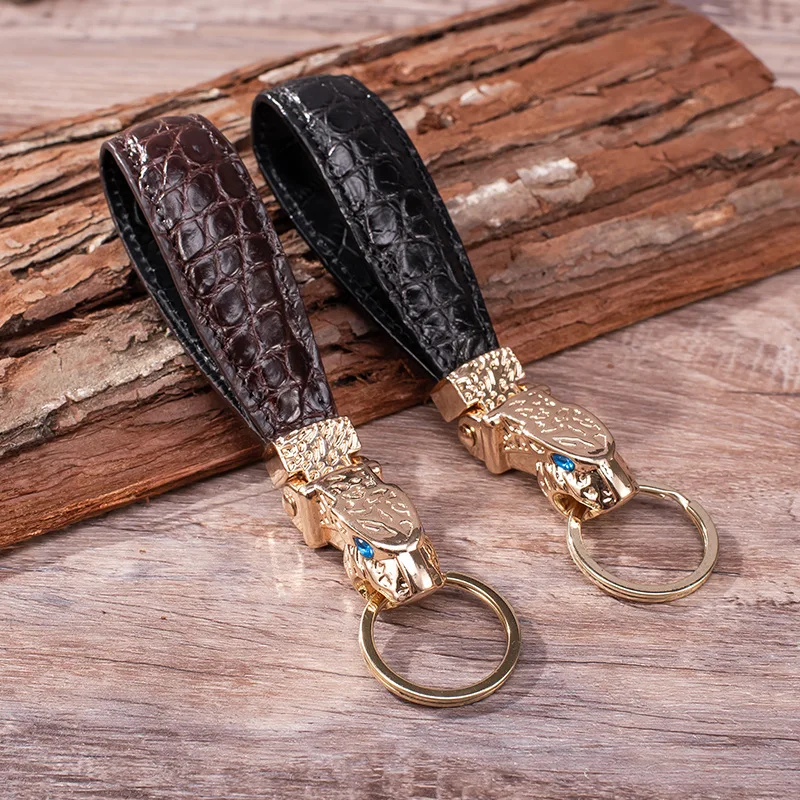 Luxury Key Chain Men Women Leather Car Keychain Leopard for Key Rings Holder Bag Pendant Male Xmas Accessories Gift Dropshipping