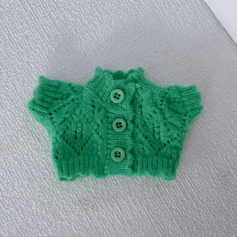 Labubu 1st 2nd 3rd Gen Cute Knitted Cardigans Colorful Buttoned Sweaters For 15/17cm Dolls