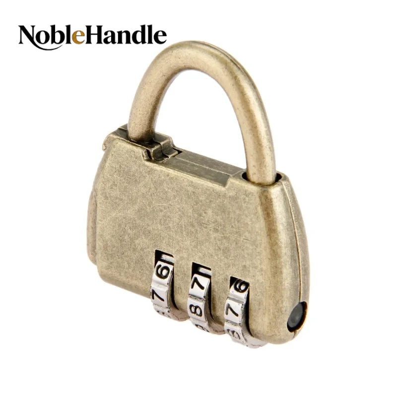 Zinc Alloy Antique Bronze Password Padlock Decorative Code Lock for Wooden Chest Jewelry Box Gift Case Drawer Furniture Hardware