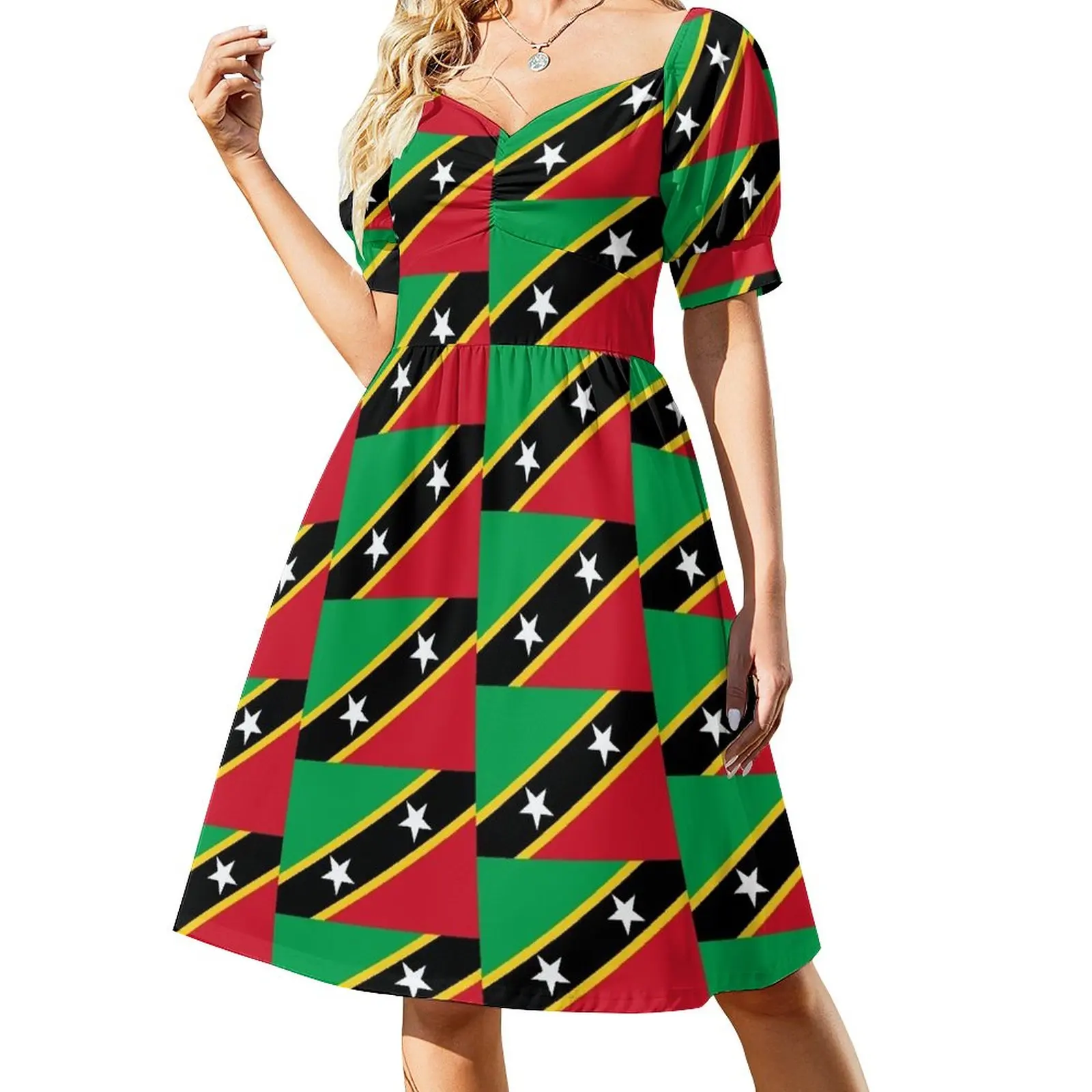 Flag of Saint Kitts and Nevis Dress dresses for womens Woman clothes