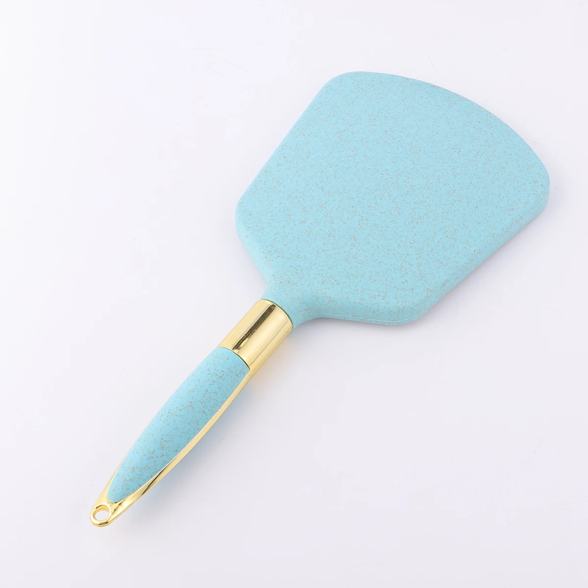 

Handle Mirror Square Durable Clear Lightweight ABS Glass Simple Elegant Mirror for Home Store Makeup Blue