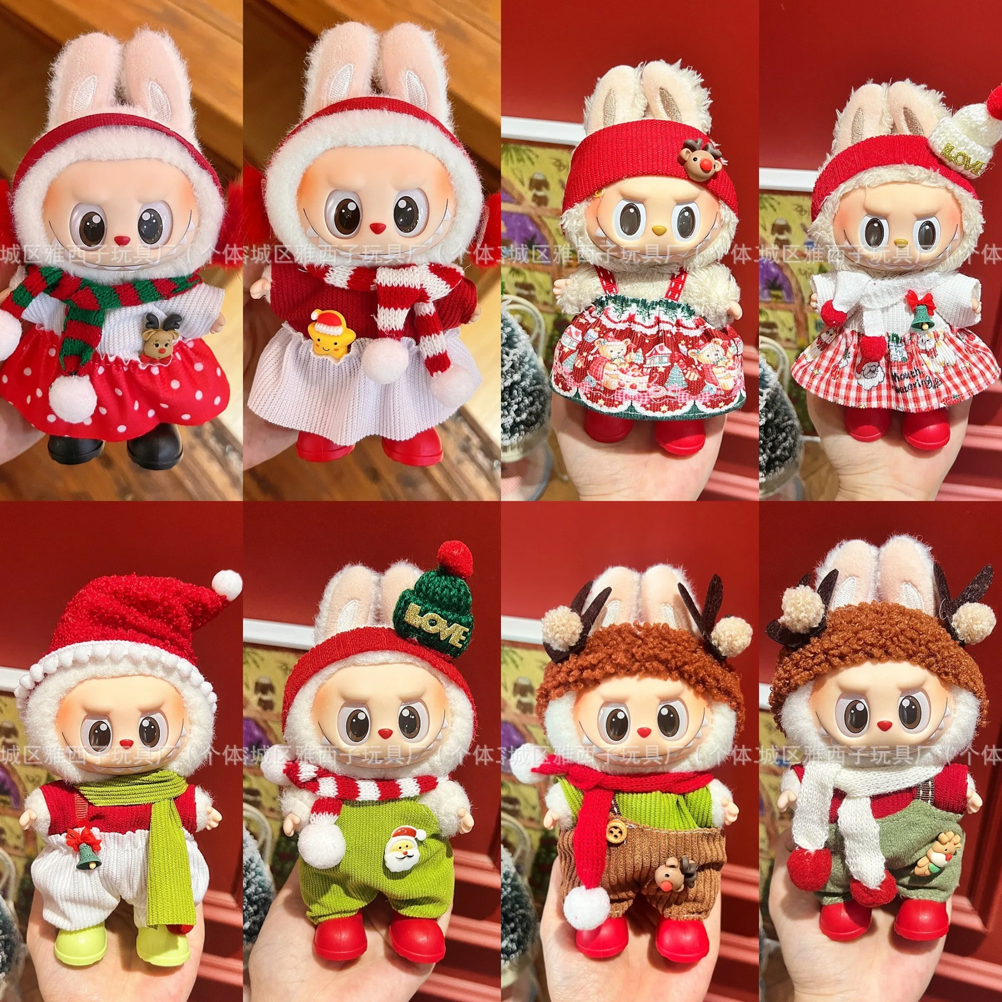 

Christmas Clothes Set Red Festival Doll Clothing for Labubu V3 Clothes Doll Clothes Outfit Accessories Ropa Labubu