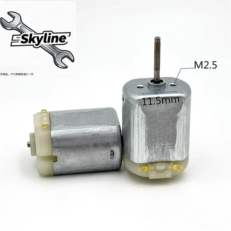 Mini 24mm Flat Electric Motor FP-280CN-11415 DC 6V 9V 12V 14.4V 6100RPM Carbon Brush Knurled Shaft for DIY Toy Sweeper Engine
