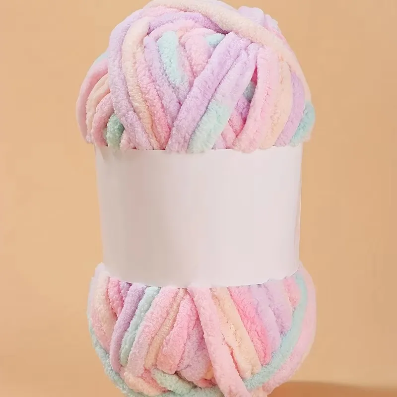 50g/roll Fantasy Color Coarse Ice Bar Arctic Velvet Yarn Handwoven DIY Scarf Hat Clothes Thread Thick Wool Crochet Stripe Thread image 4