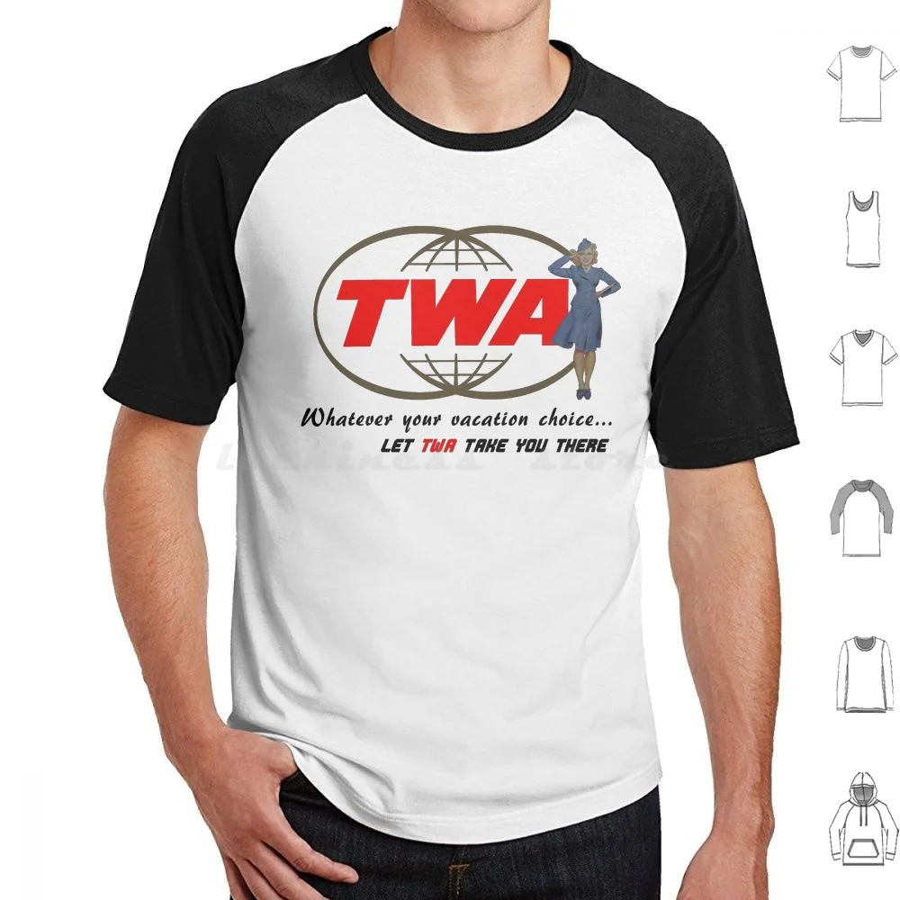 Whatever Your Vacation Choice T Shirt 6xl Cotton Cool Tee Aviation Plane 707 Boeing Twa Company Us Usa Pan America Pan American
