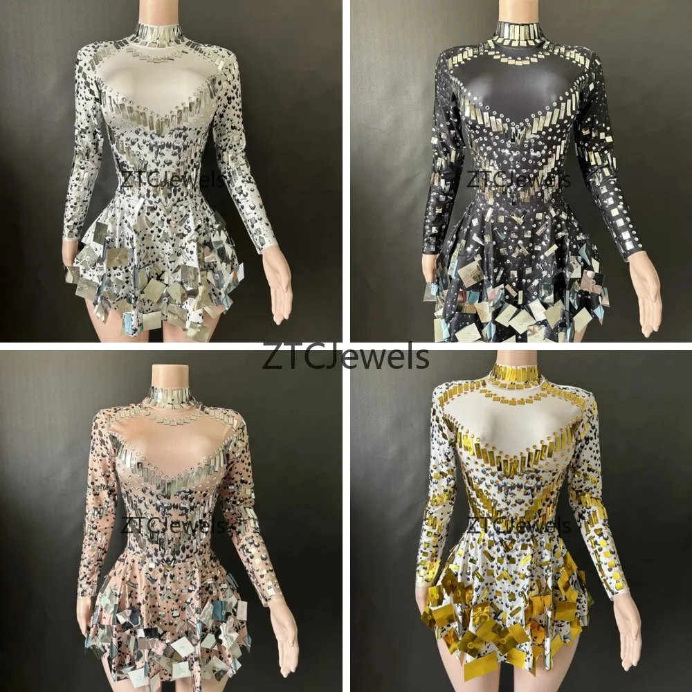 

Cosplay Costume High Elastic A Line Long Sleeve Evening Dress for Nightclub Party Stage Performance Celebration