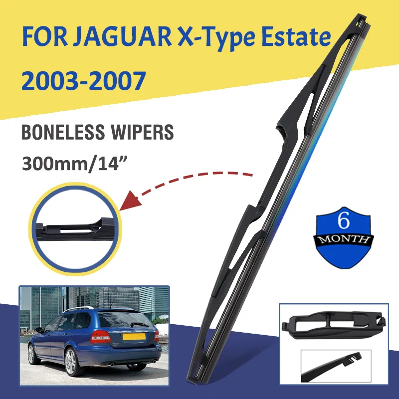

14" Rear Windshield Windscreen Washer HD Brush Clean Reduce Noise Automotive Wiper Blade For JAGUAR X-Type Estate 2003-2007