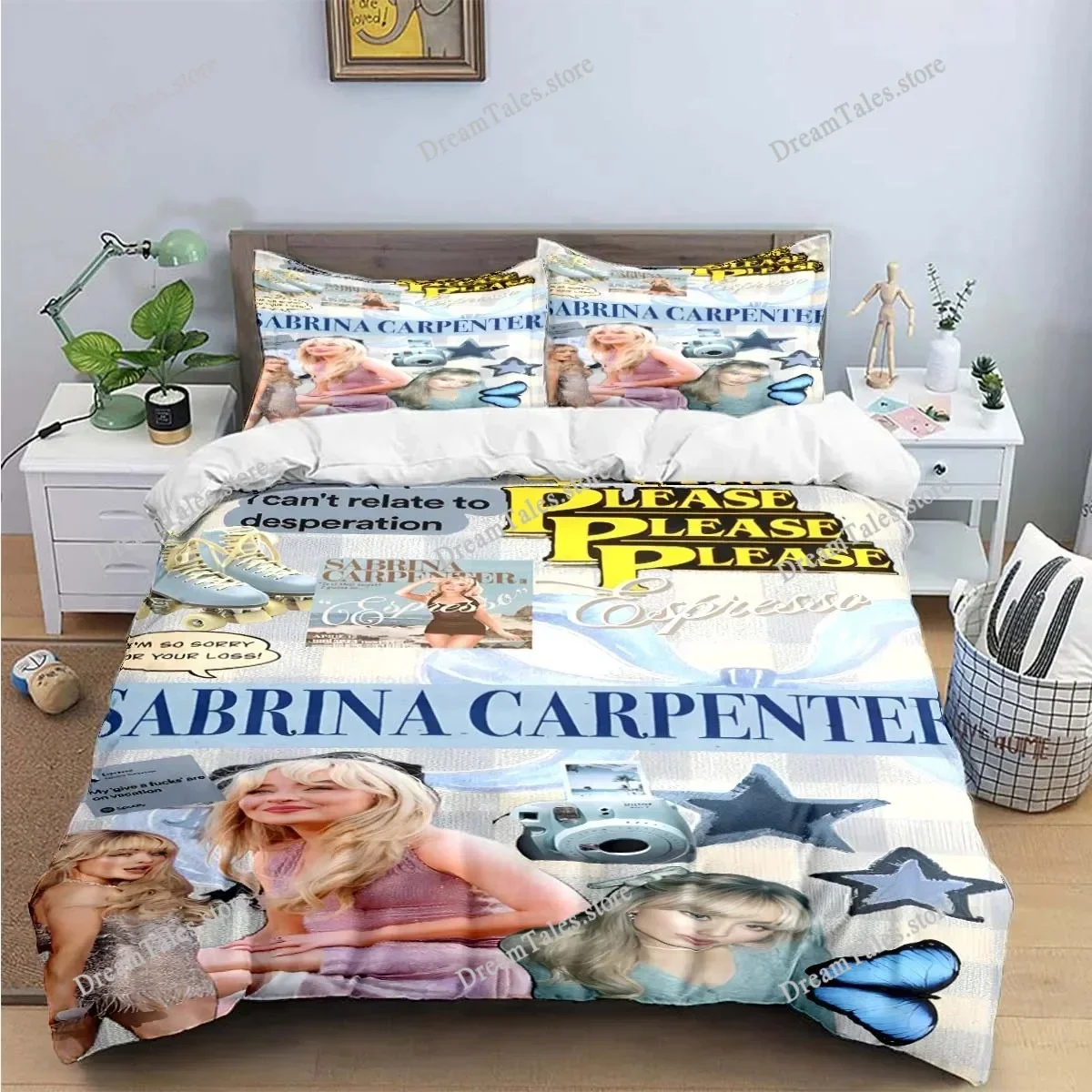 

Pop Female Singer S-Sabrina Print Bedding Sets Exquisite Bed Supplies Set Duvet Cover Bed Comforter Set Bedding Set Luxury Gift9