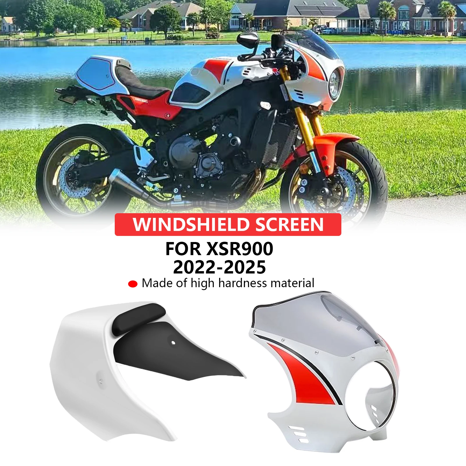 

Motorcycle windshield retro headlight windshield deflector protective deflector front fairing For Yamaha XSR900 2022-2025