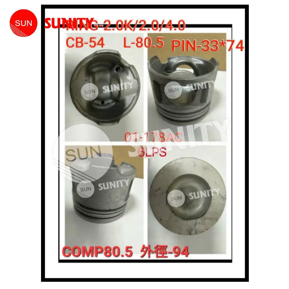 TAIWAN SUNITY Excellent Quality 6LPD Piston For Yanmar 6LPD Engine Spare Parts