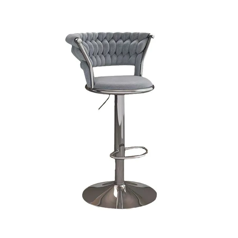 

Simple bar chair, fashionable high stool, comfortable and sedentary back chair, front desk chair can be lifted and rotated