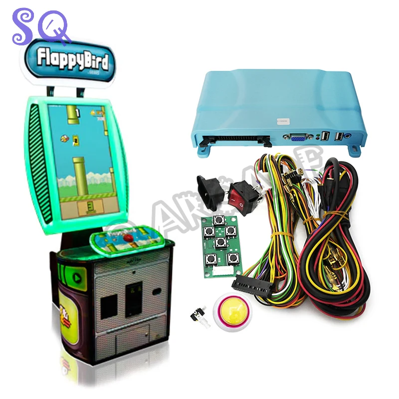 Arcade Flappy Bird DIY Kit for Hitting Beat Coin Operated Simulation Machine Out Lottery Ticket With Mainboard and Wires Cable