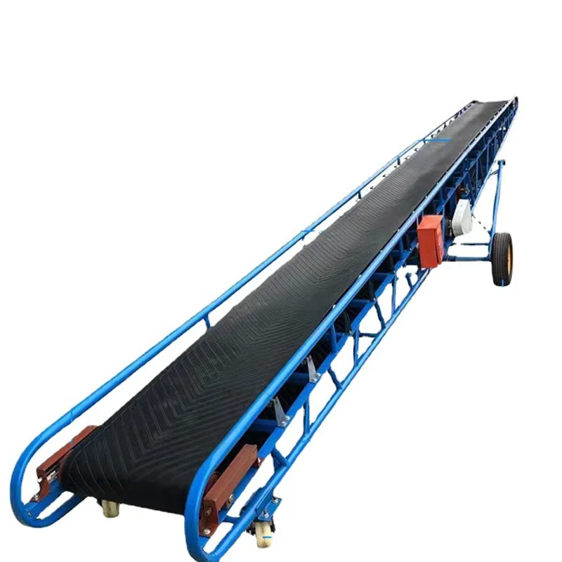 Professional custom adjustable rock heavy duty mobile belt conveyor
