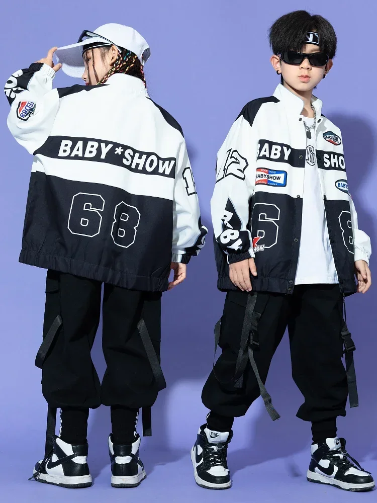 

Children's street dance performance attire, handsome baseball suit, hiphop hip-hop set, drum costume, jazz dance top