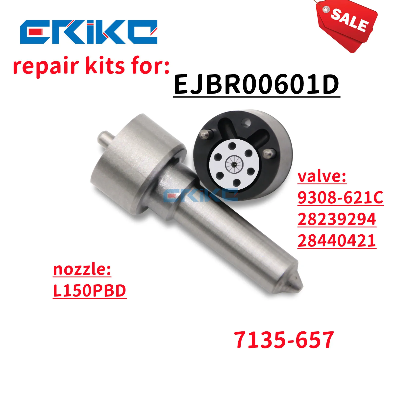 

EJBR00601D RM5S7Q9K546AB 5S7Q9K546AB Fuel Injector Nozzle L150PBD Valve 9308-621C 28239294 28440421 7135-657 for FORD