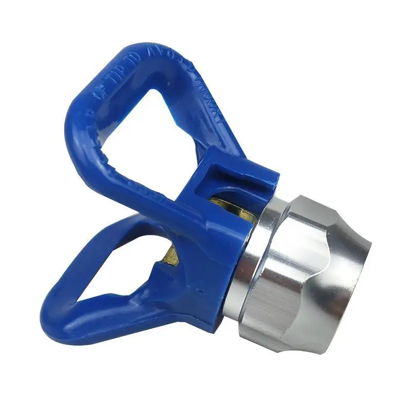 Imagem -02 - Ponta Mal Ventilada do Pulverizador de Tinta Azul Guarda Bocal Assento Suporte Universal Máquina Pulverização Bico Pulverizador Arma Acessórios