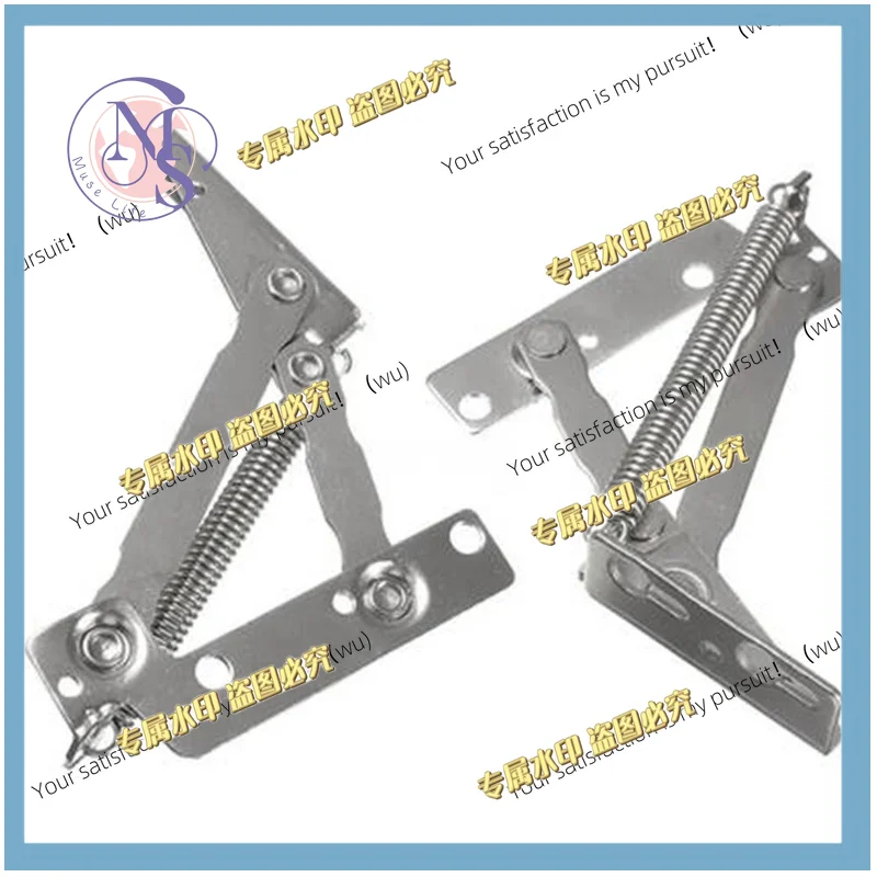 2pcs 80 degree Sprung Hinges Cabinet Door Lift Up Stay Flap Top Support Cupboard Kitchen