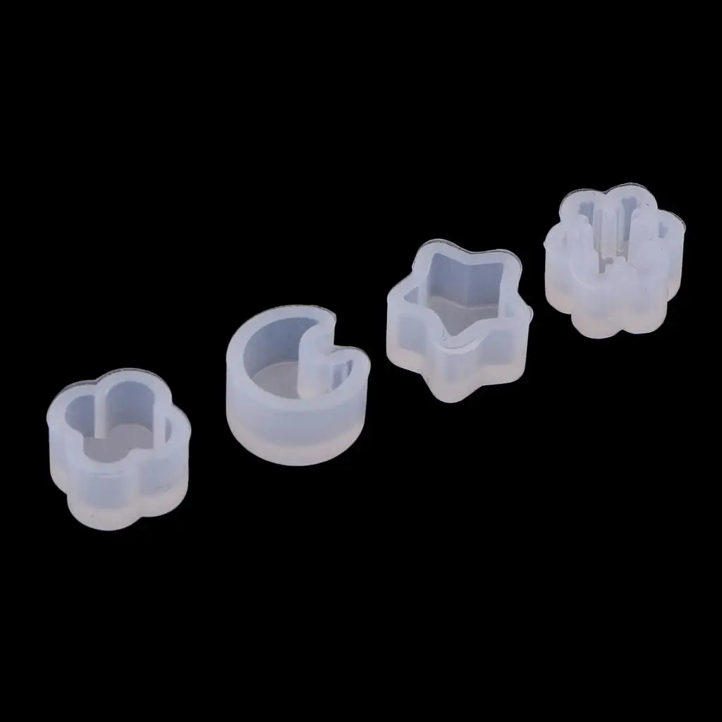 Resin Casting Molds Silicone Jewelry Making Findings Transparent Earring Mold Set for Handmade Keychains