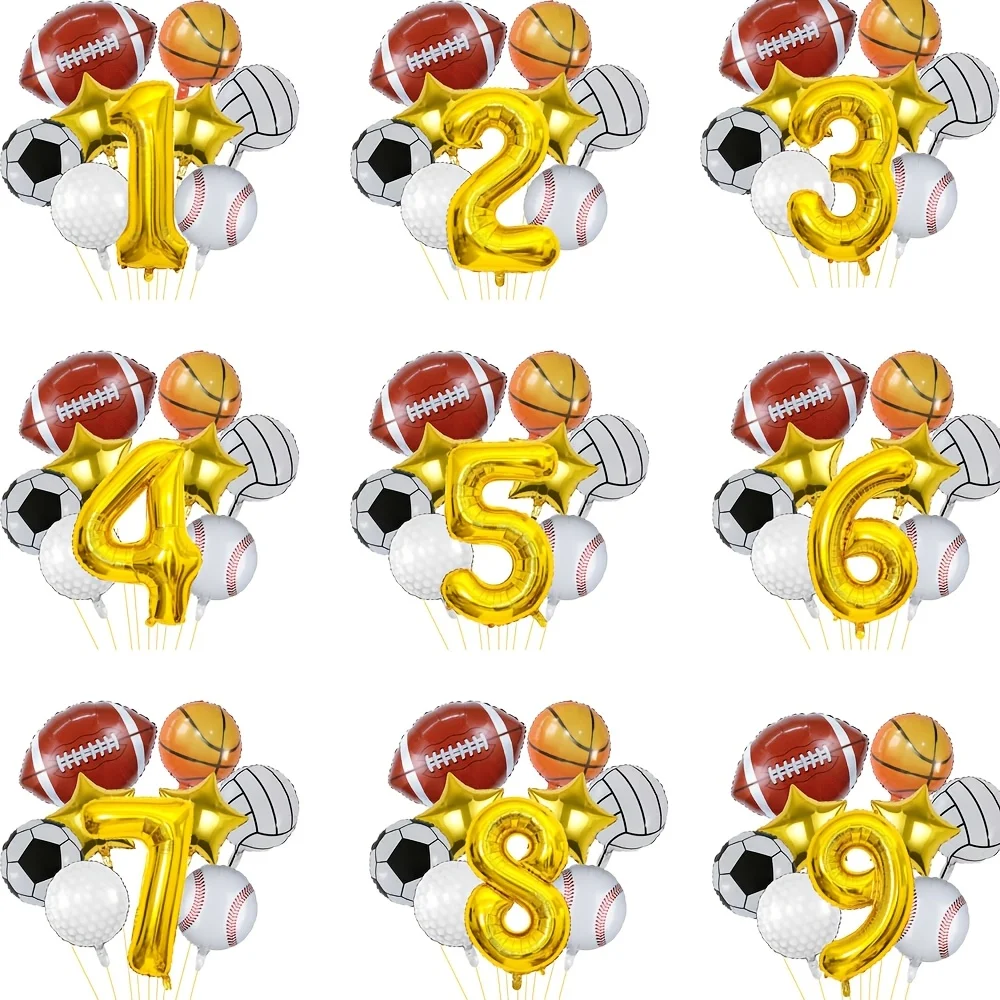 1set Sport Luftballons 18 zoll Fußball Basketball Baseball Volleyball Fußball Folie Ballon für Sport Thema Geburtstag Party Dekoration