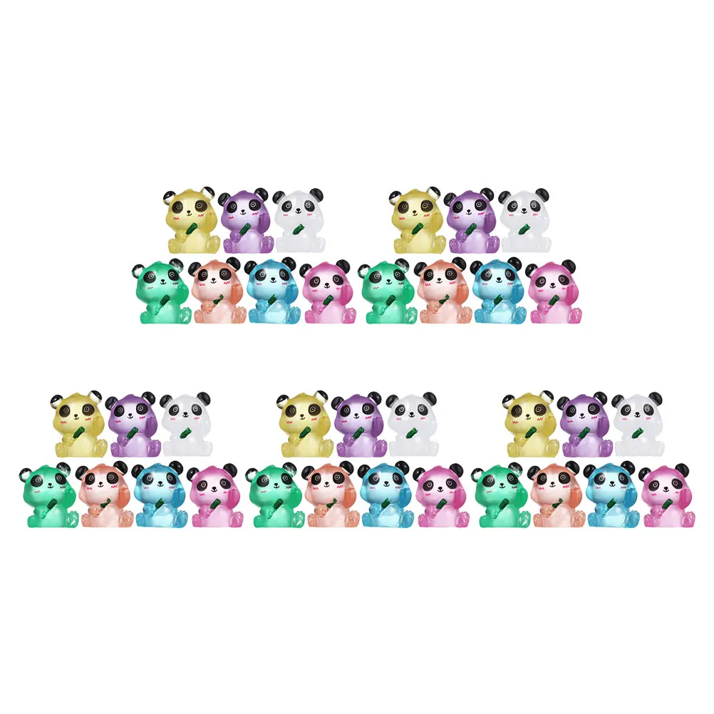 

35 Pcs Glow in Figurines Resin Night Decor Small Animals Landscape Garden Indoor Outdoor Artistic Cute