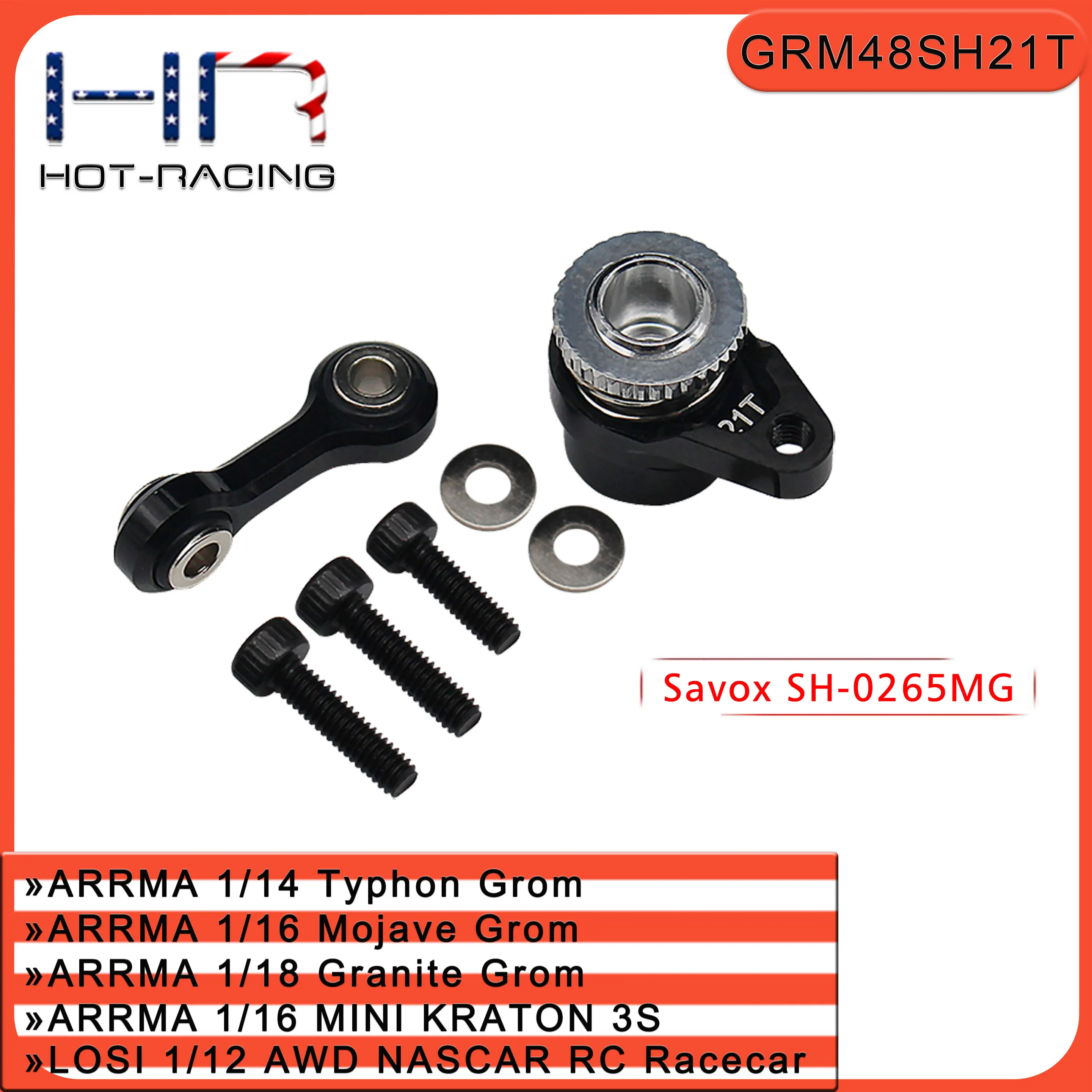 

Hot Racing CNC T6 21T Savox (SH-0265MG)Servo Saver Grom Mini Kraton