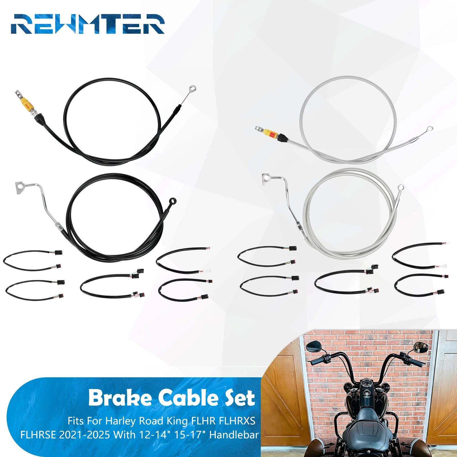 Motorcycle Handlebar Extension Cable Kit 12-14