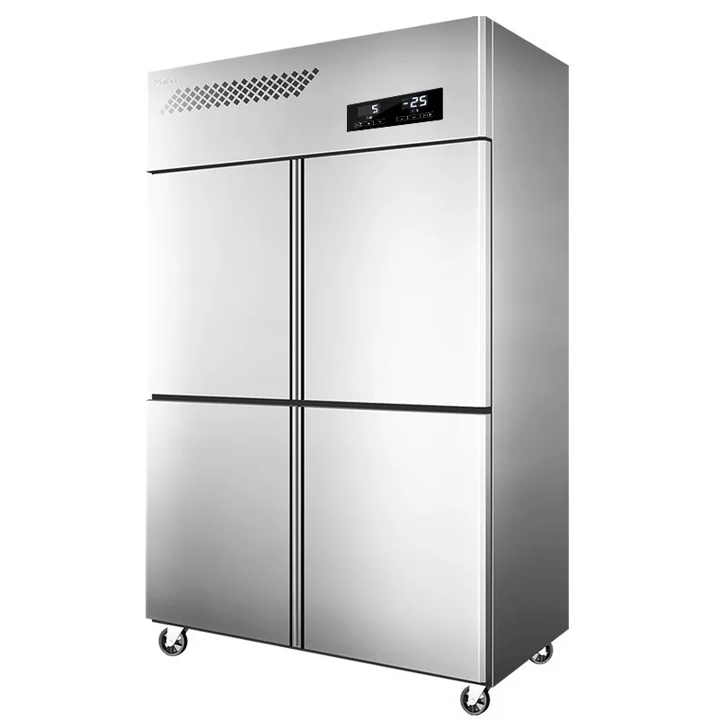 Airo Stainless Steel 4-Door Commercial Chiller Freezer 6-Door Stainless Steel Upright Freezer for Hotel Use
