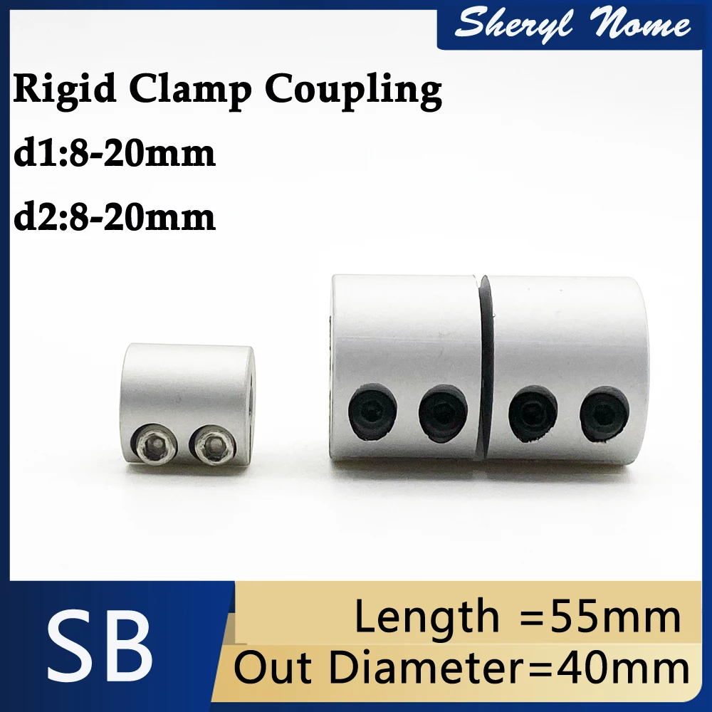 D40L55 rigid coupling SB/elastic coupling/screw/stepper motor coupling engraving machine accessories aluminum alloy