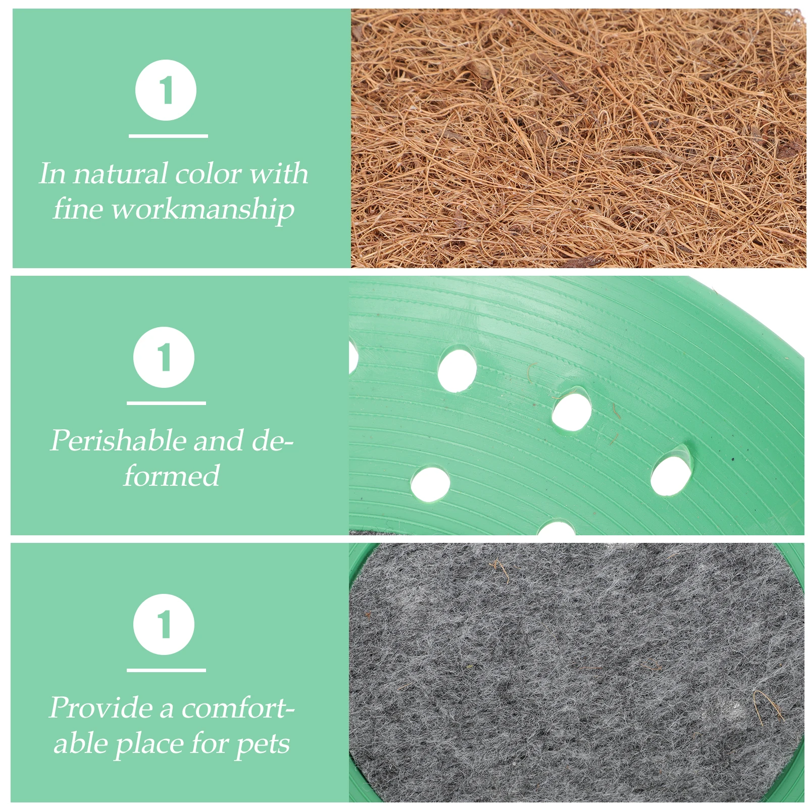 

3 Sets Pigeon Nest Brown Mat Multi-Function Plastic Breathable Bird Nest For Resting Laying Eggs Breeding Household Nesting