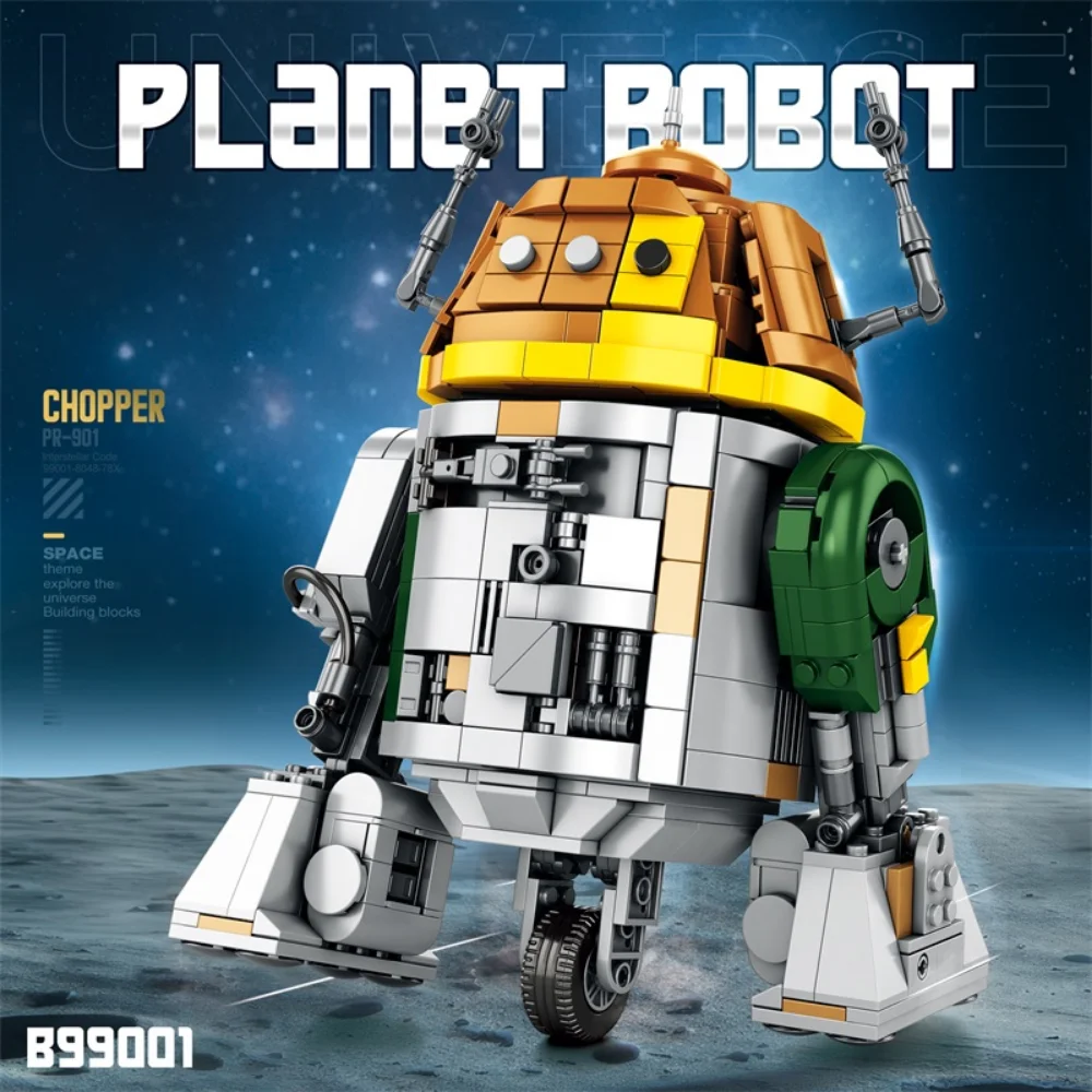 

988 шт. MOC Space War C1-10P Робот-измельчитель Строительные блоки Фигурки из фильмов Механические роботы Модель Головоломки Игрушки Подарок для взрослых и детей