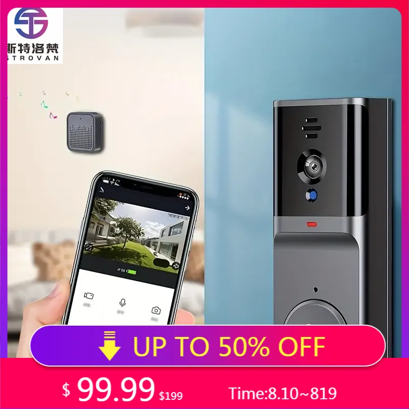 

STLF Modern Style Smart Home Video Doorphone with WiFi Remote and Doorbell Two-Way Audio Intercom