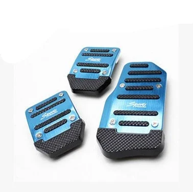 Universelle Auto-Pedalabdeckung Aluminium Automatikgetriebe Brems- und Gaspedal Set Kit Pedale Rot Blau Silber Rutschfeste Werkzeuge – Detail 7