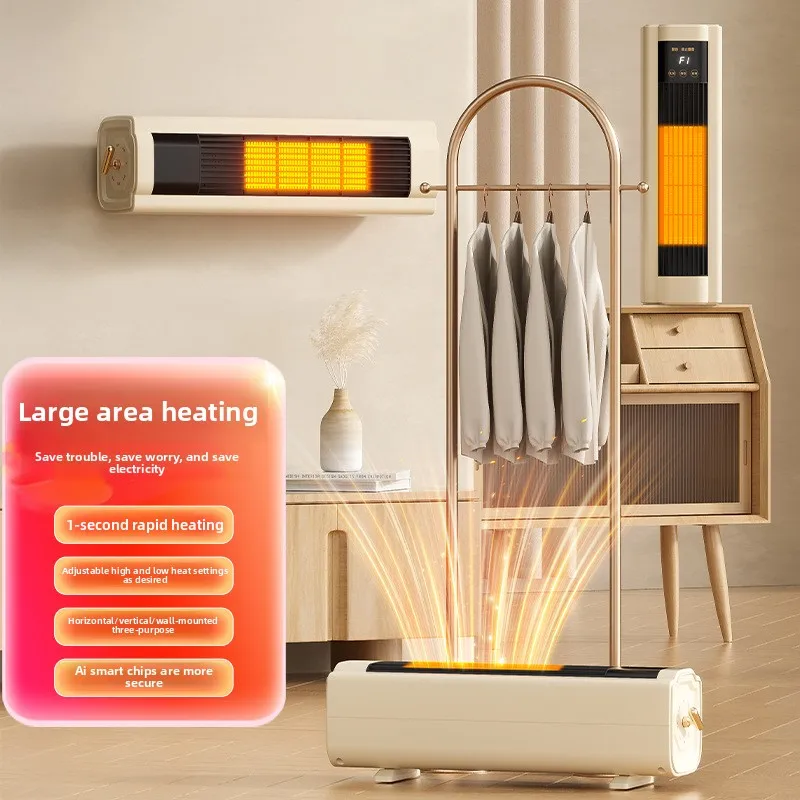 Multi-Functional PTC Heater Desktop Wall Mount Baseboard Fast Heating Energy Saving Remote Control Flame-Retardant Warm Air