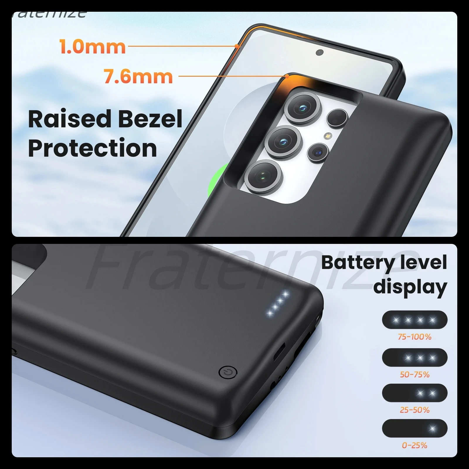 

10000mAh Battery Charger Case for Samsung Galaxy S24 Charging Cover Power bank portable charger phone case batterie externe Capa