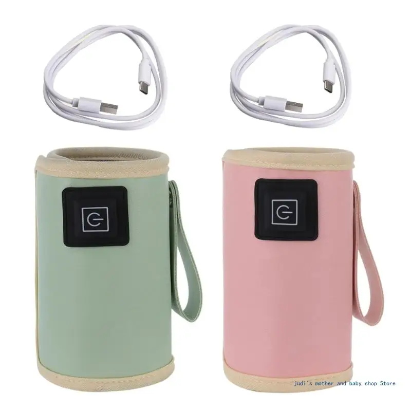67JC Adjustable Temperature USB Milk Warmer Bag Bottle Heater Convenient for Moms
