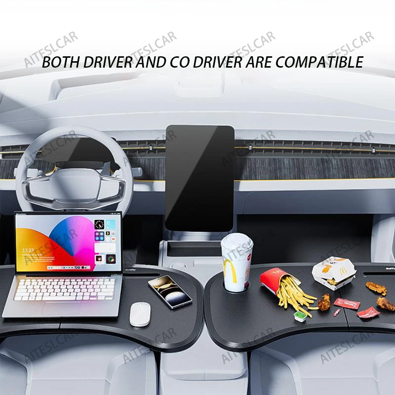 2025 New Table Desk For Tesla Model 3 Car Steering Wheel Laptop Tray Food Desk Portable Office Table For Tesla Model3 ModelY ﻿