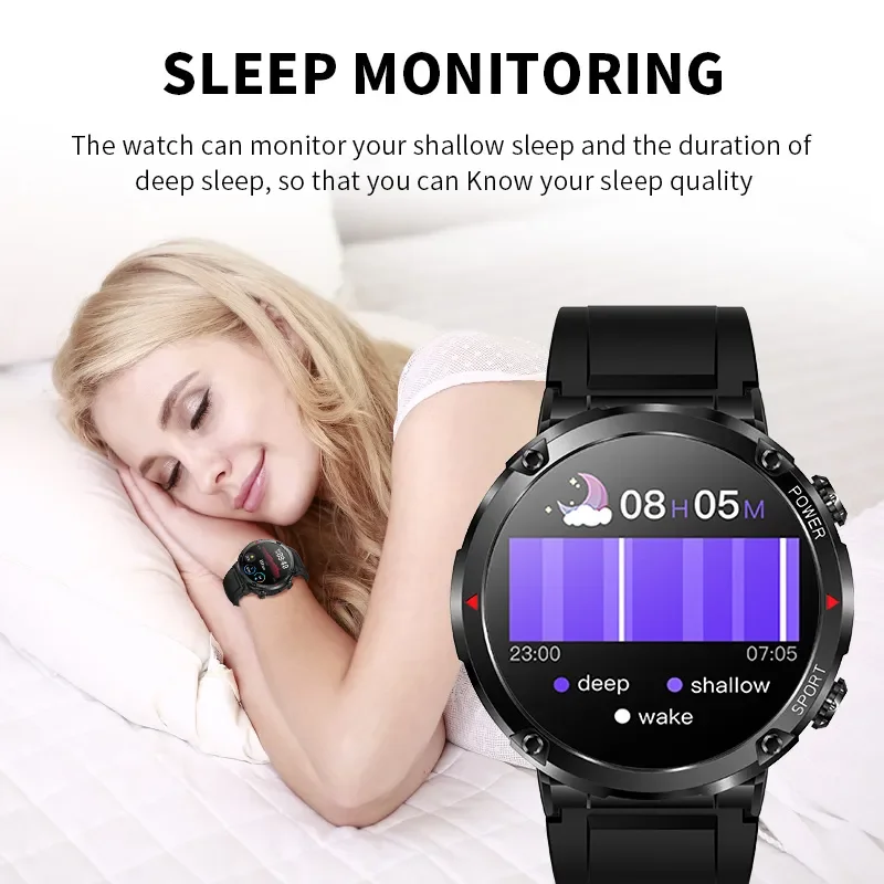 LIGE New 600mAh Battery Watch For Men Smart Watch In 2024 Bluetooth Call Smartwatch Fitness Sports Clock 1.6 Inch HD Screen