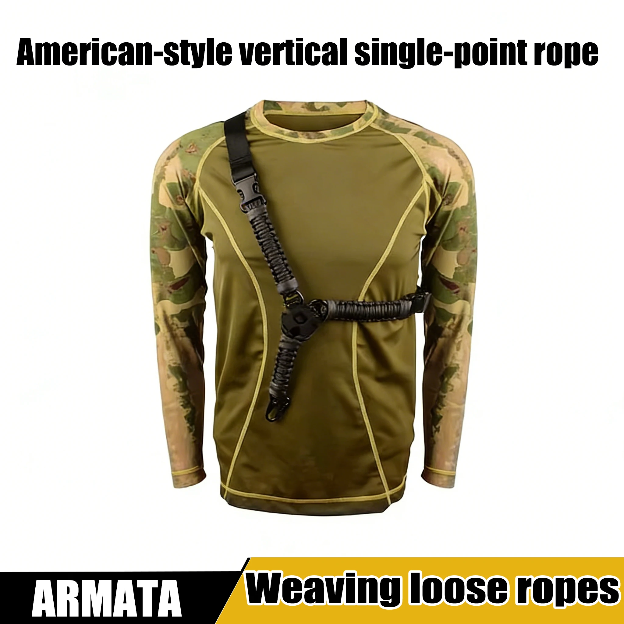 

Многофункциональный вертикальный тактический ремень-шнур для одного крепления в американском стиле, плетеный, для любителей активного отдыха и военной техники